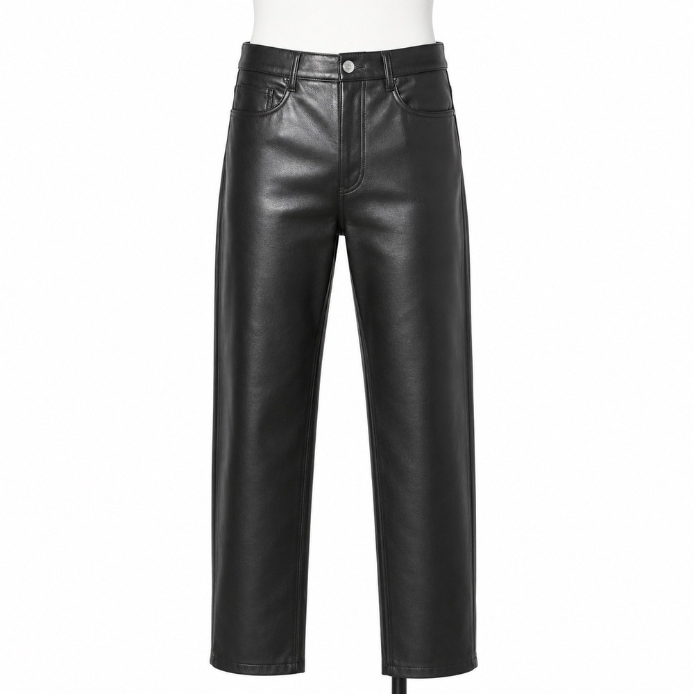 Aritzia Wilfred The‎ Melina Faux Leather Pants Black Womens 8 Straight Leg Vegan